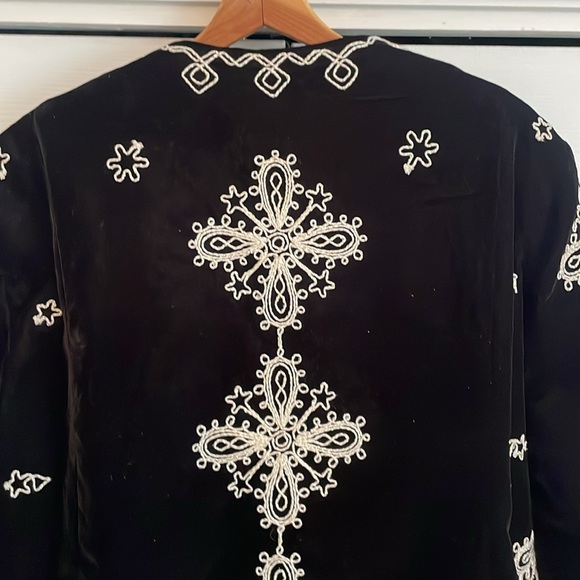 New Free People Mia Black Velvet Jacket size Small - Picture 7 of 16